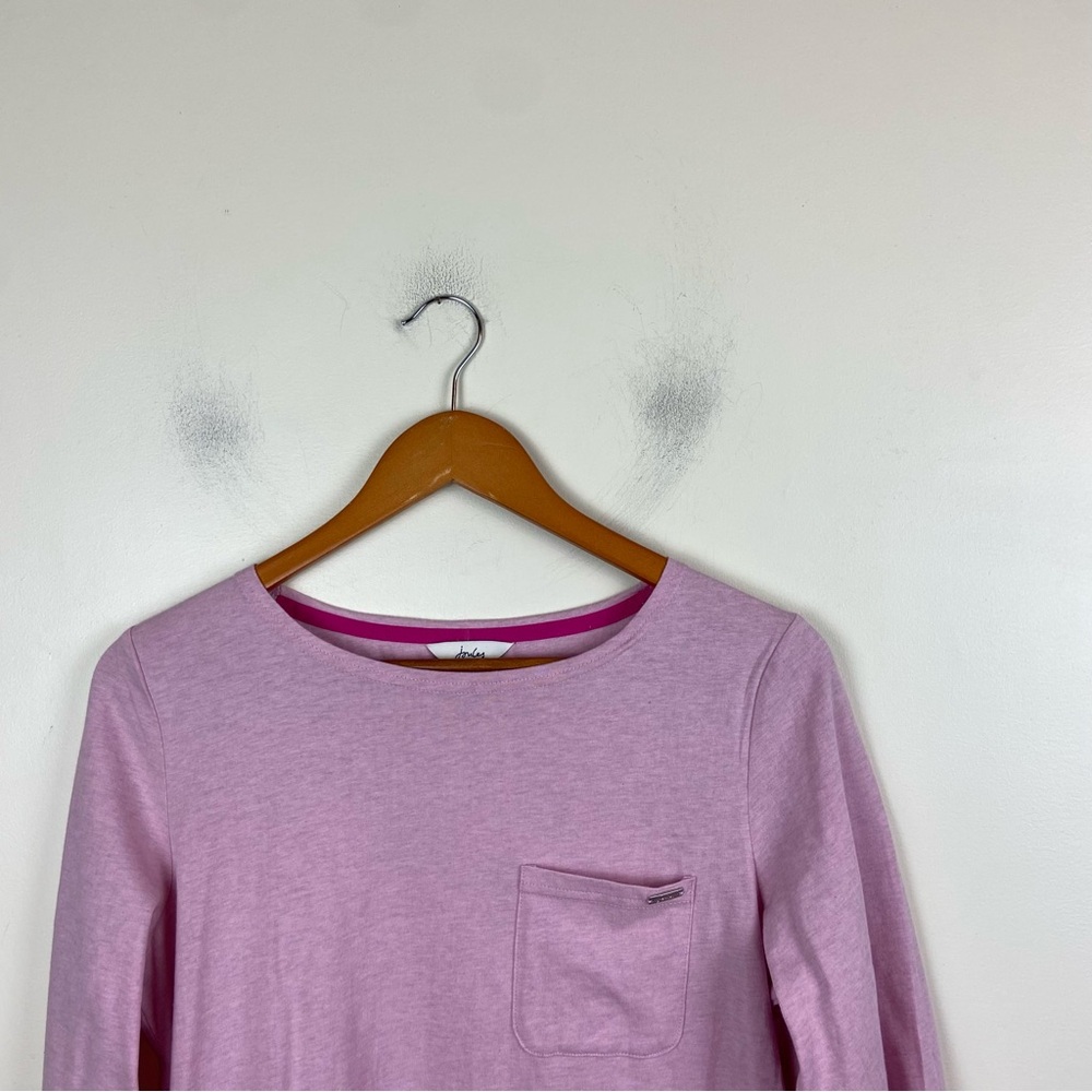 Joules Pink‎ Cotton 3/4 Sleeve Shirt Top Bee Loungewear Comfy Cozy Size Medium - Picture 2 of 10